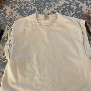 Cream colored sleeves sweatshirt top-Size M
